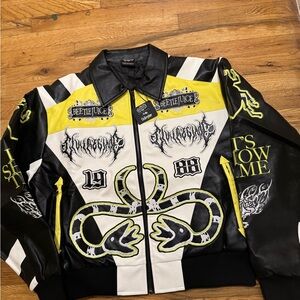 Beetlejuice Black and Yellow Bomber Jacket